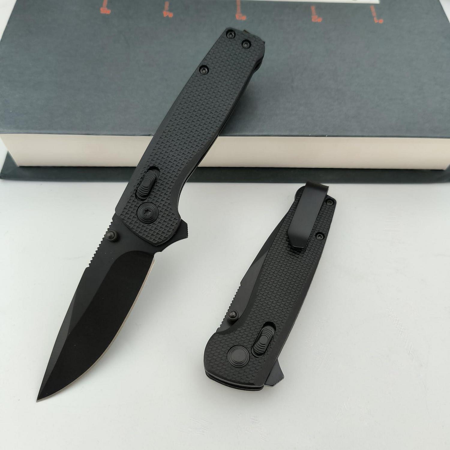 Klappmesser Mit Taschenclip, Edc Messer Für Jagd & Camping, 7cr13mov Stahl, Schwarz