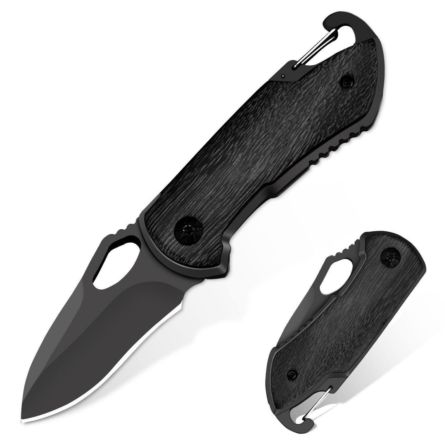 Klappmesser Mit Holzgriff, Jagd Camping Taschenmesser, Einhandmesser Outdoor Mini