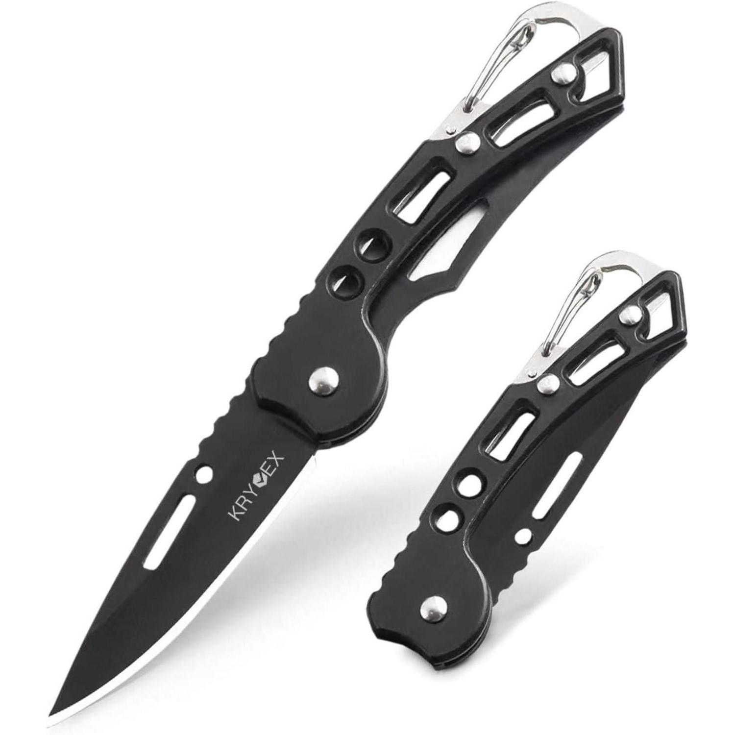 Klappmesser Mit Schlüsselring, Mini Edc Messer Für Outdoor Camping, Ganzstahl, 4cr14 Stahlklinge