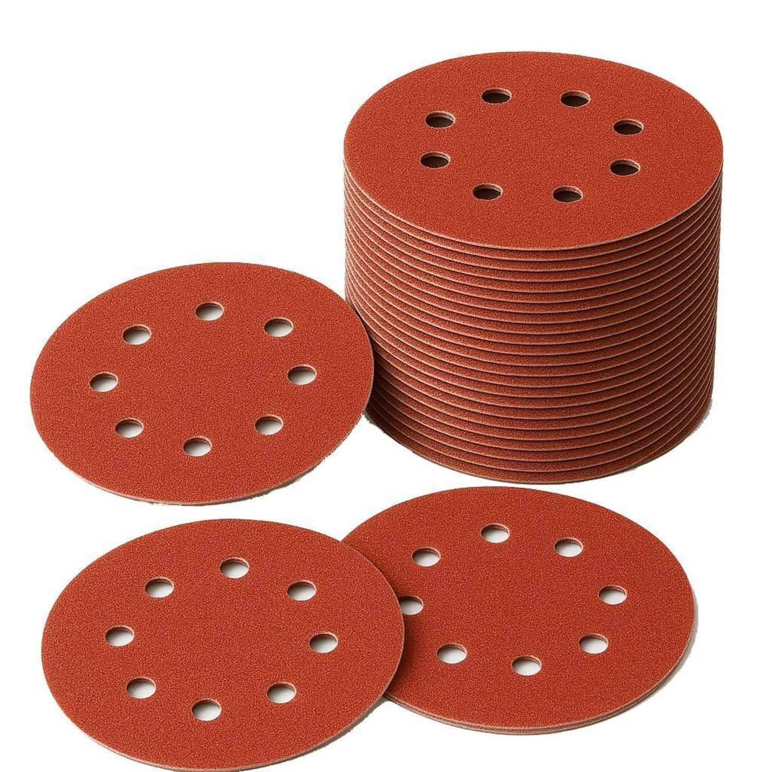 Schleifscheiben 125mm Klett 320 Körnung 50 Stück Mit Staubabsaugung