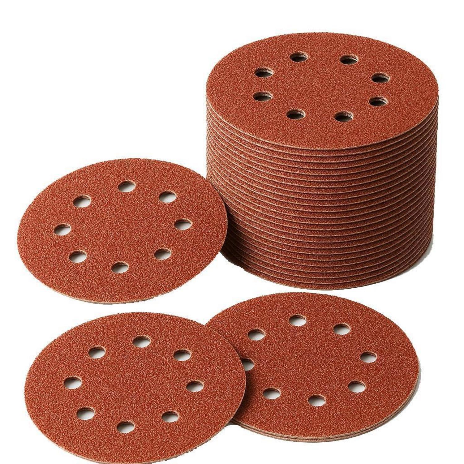 Schleifscheiben 125mm Klett 100er Körnung 50 Stück Mit Staubabsaugung