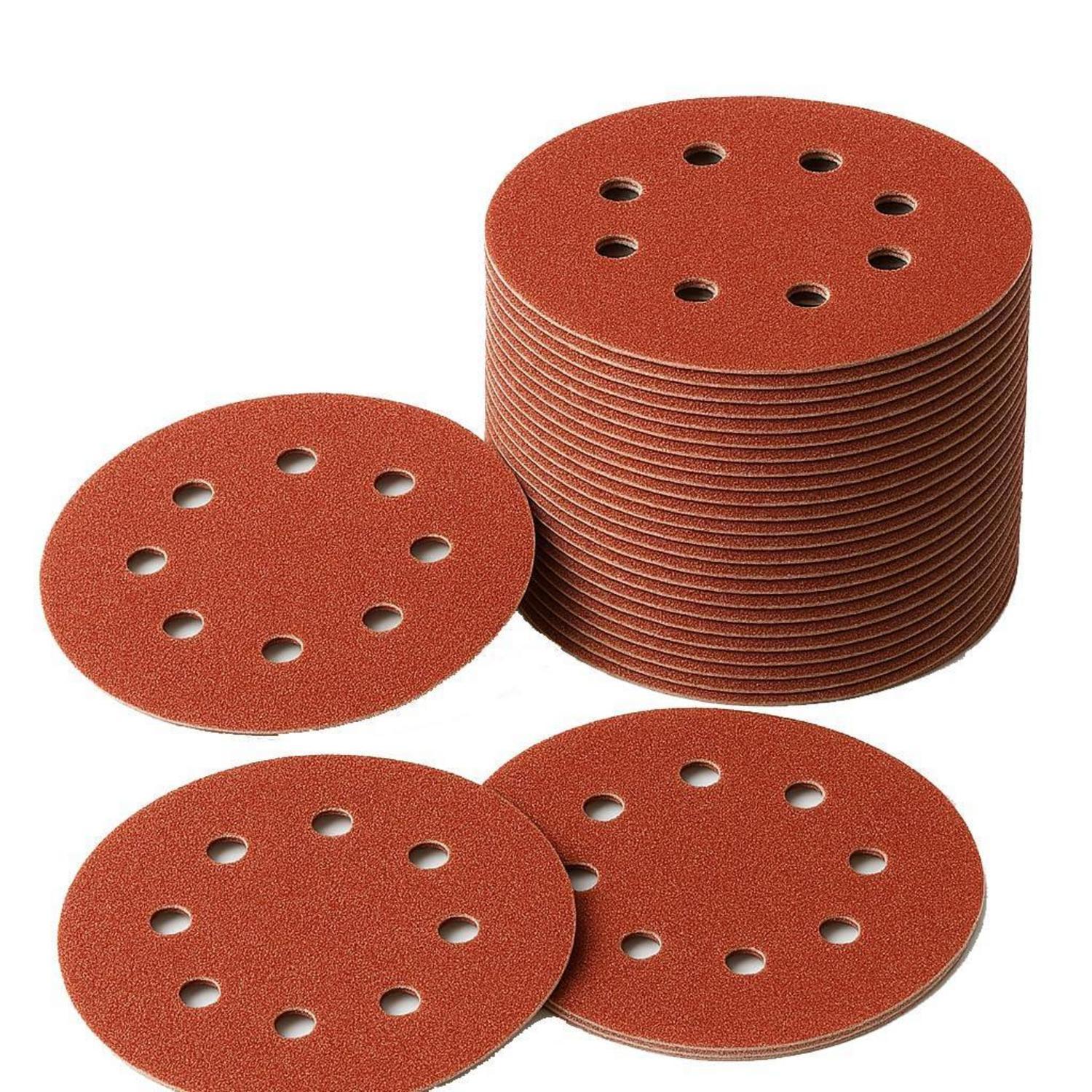 Schleifscheiben 125mm Klett 80 Körnung 50 Stück Mit Staubabsaugung