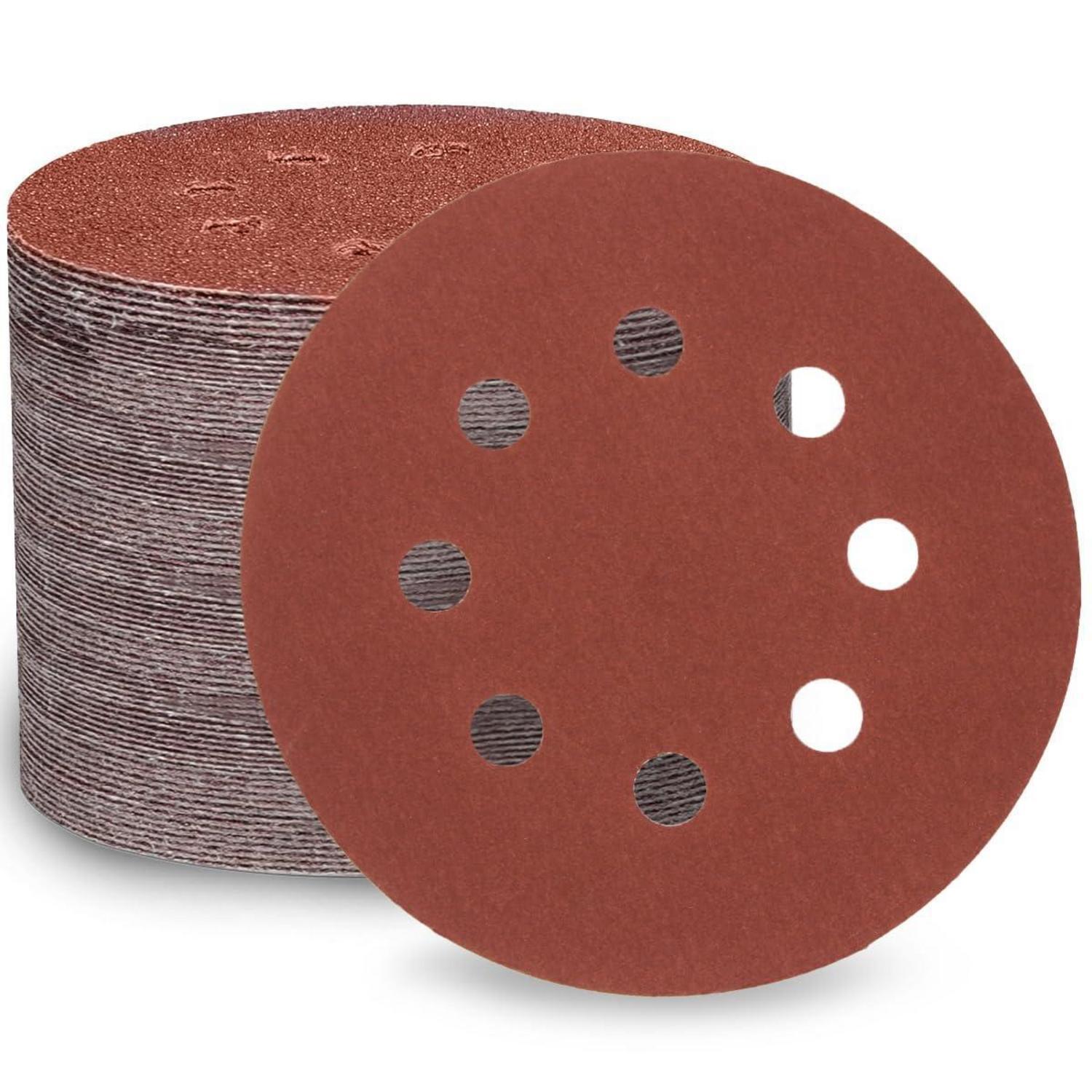 Schleifscheiben 125mm Klett 100 Stück Aluminiumoxid Für Holz, Farbe, Metall