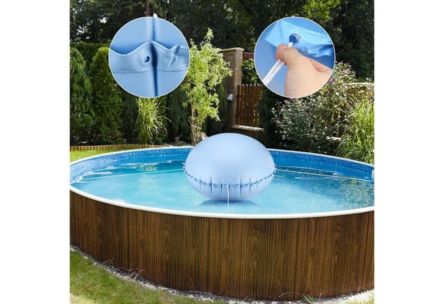 Pool Luftkissen Winter 120x120cm Blau Für Poolabdeckung Mit Seil