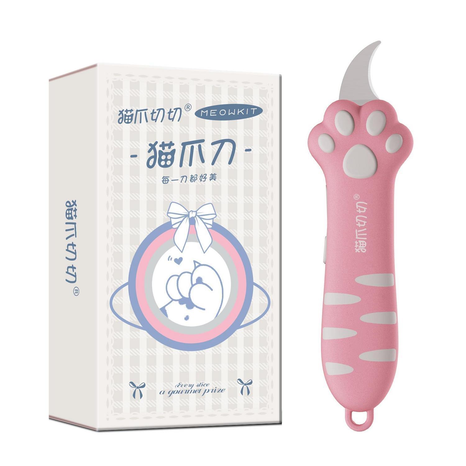 Cuttermesser Mit Katzenpfoten-griff, Edelstahlklinge, Kompakt & Sicher