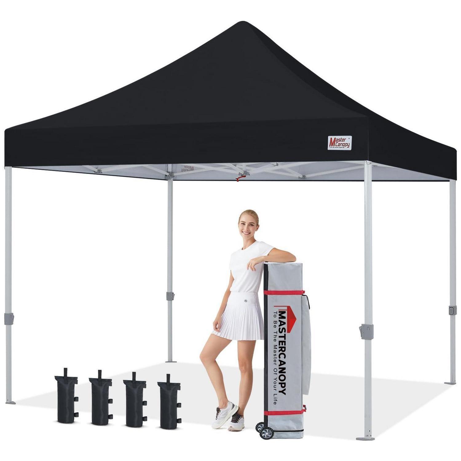 Faltpavillon 3x3m Schwarz, Heavy-duty Pop-up Zelt Für Events & Märkte