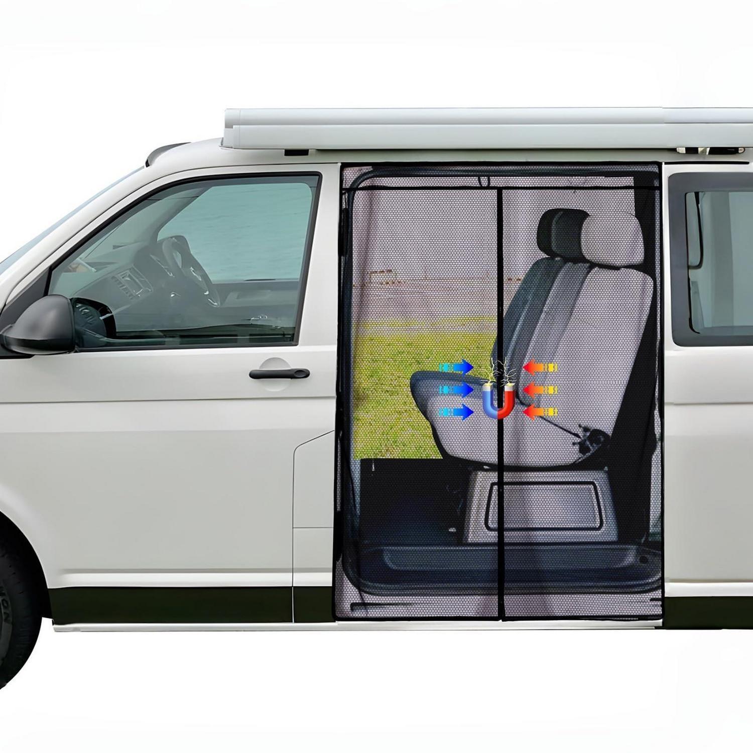 Moskitonetz Für Vw T5/t6 Schiebetür, Magnetisch, Insektenschutz Mit Sichtschutz