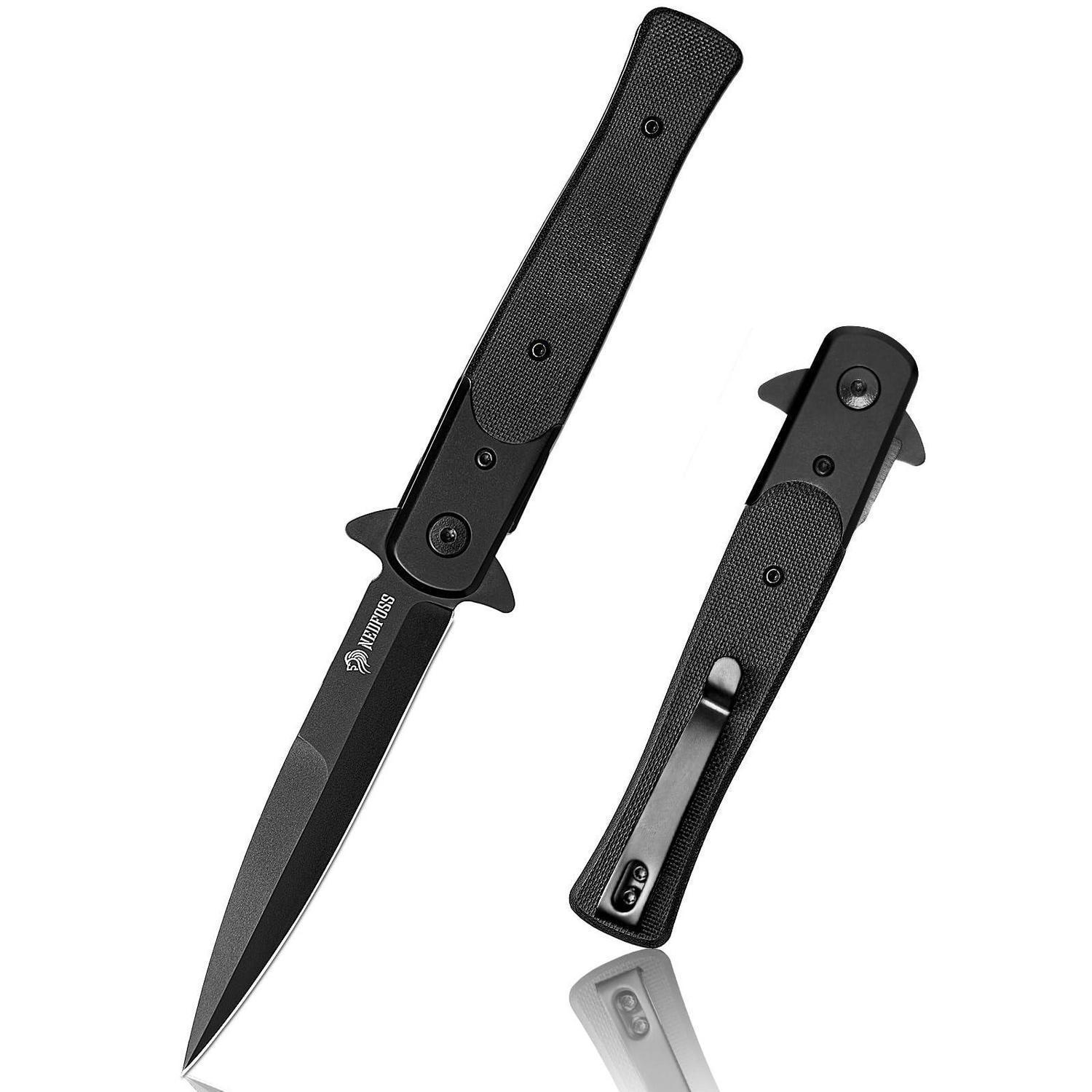 Klappmesser Mit D2 Stahlklinge, G10 Griff, Liner Lock & Kugellager, Schwarz