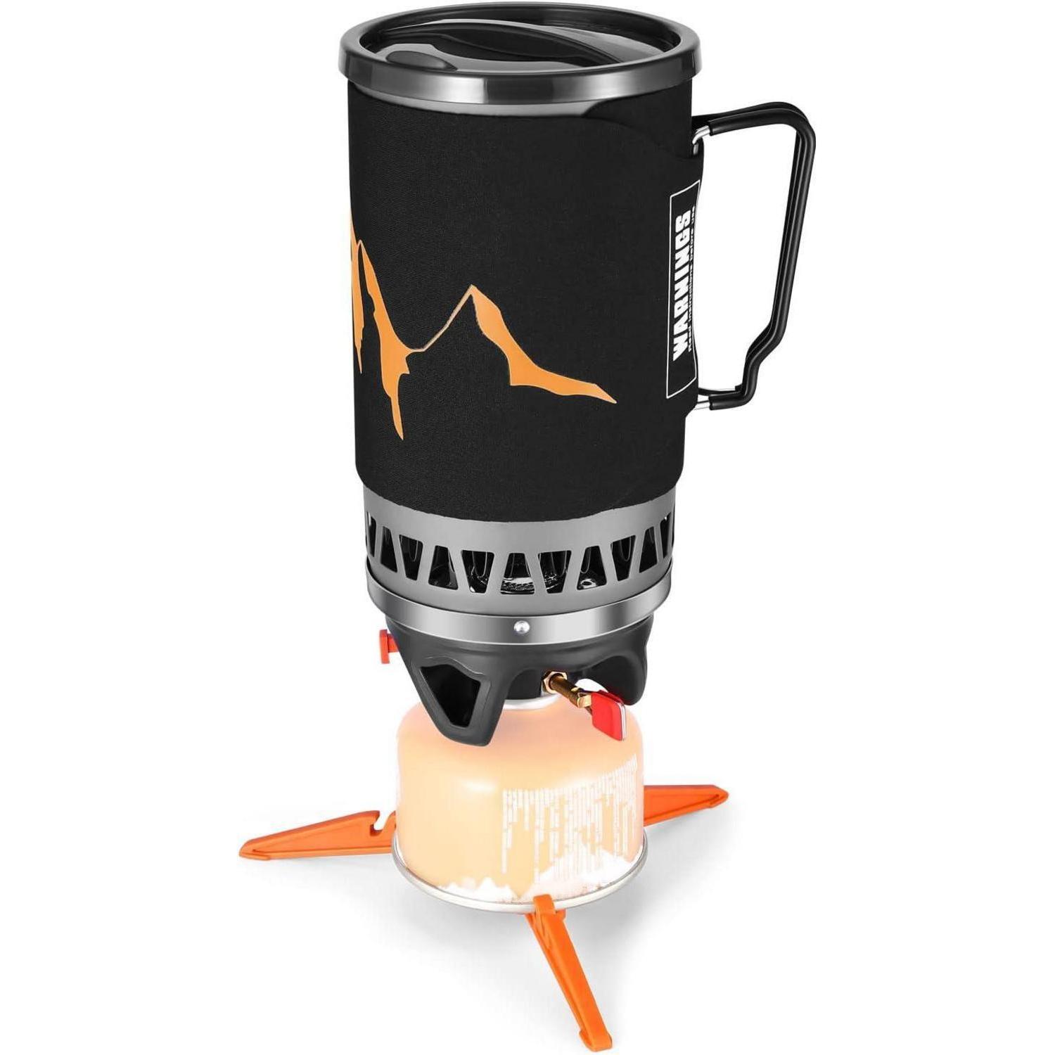 Camping Kocher 1.4l Mit Integriertem Brenner, Leicht & Kompakt Für Outdoor