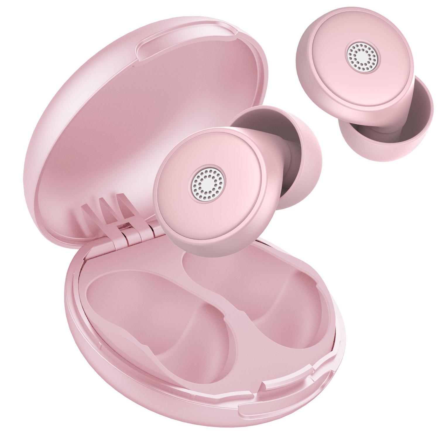 Ohrstöpsel Zum Schlafen -45db, Wiederverwendbare Silikon-ohrstöpsel Mit 8 Ohrkappen Und Tasche (rose)
