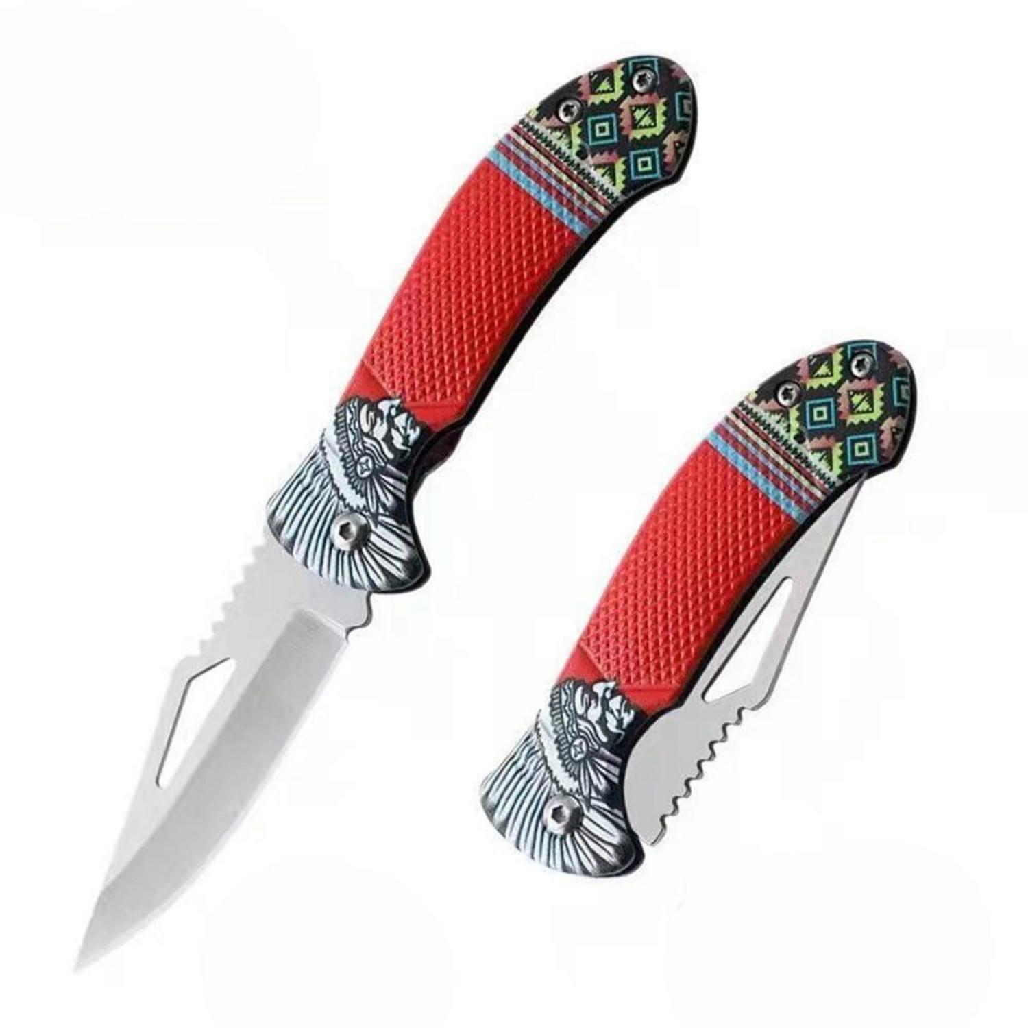 Klappmesser Rot Edelstahl Für Camping, Wandern, Outdoor, Geschenk Für Männer