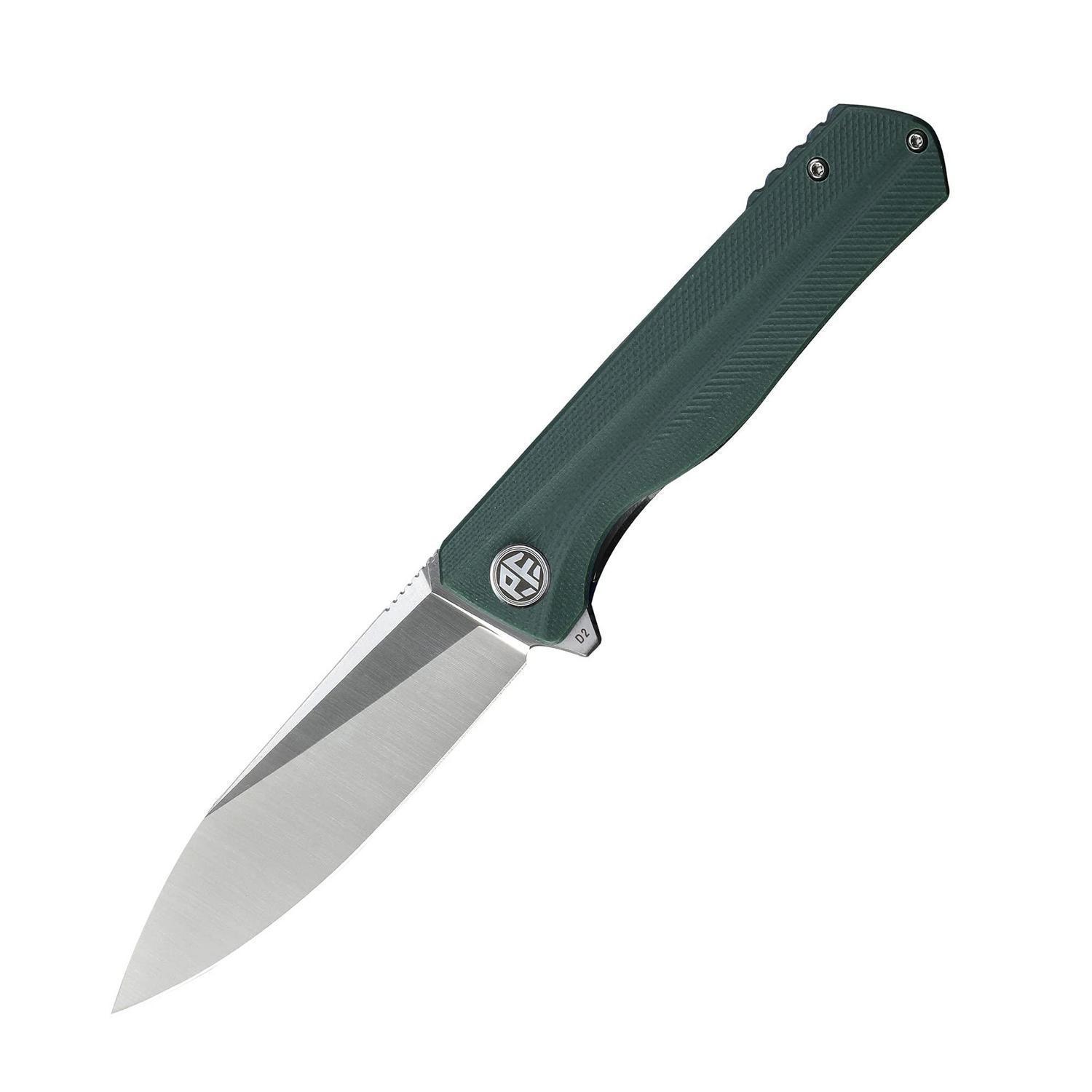 Klappmesser Mit D2 Klinge, G10 Griff, Kugellager, Edc Taschenmesser Grün Satin