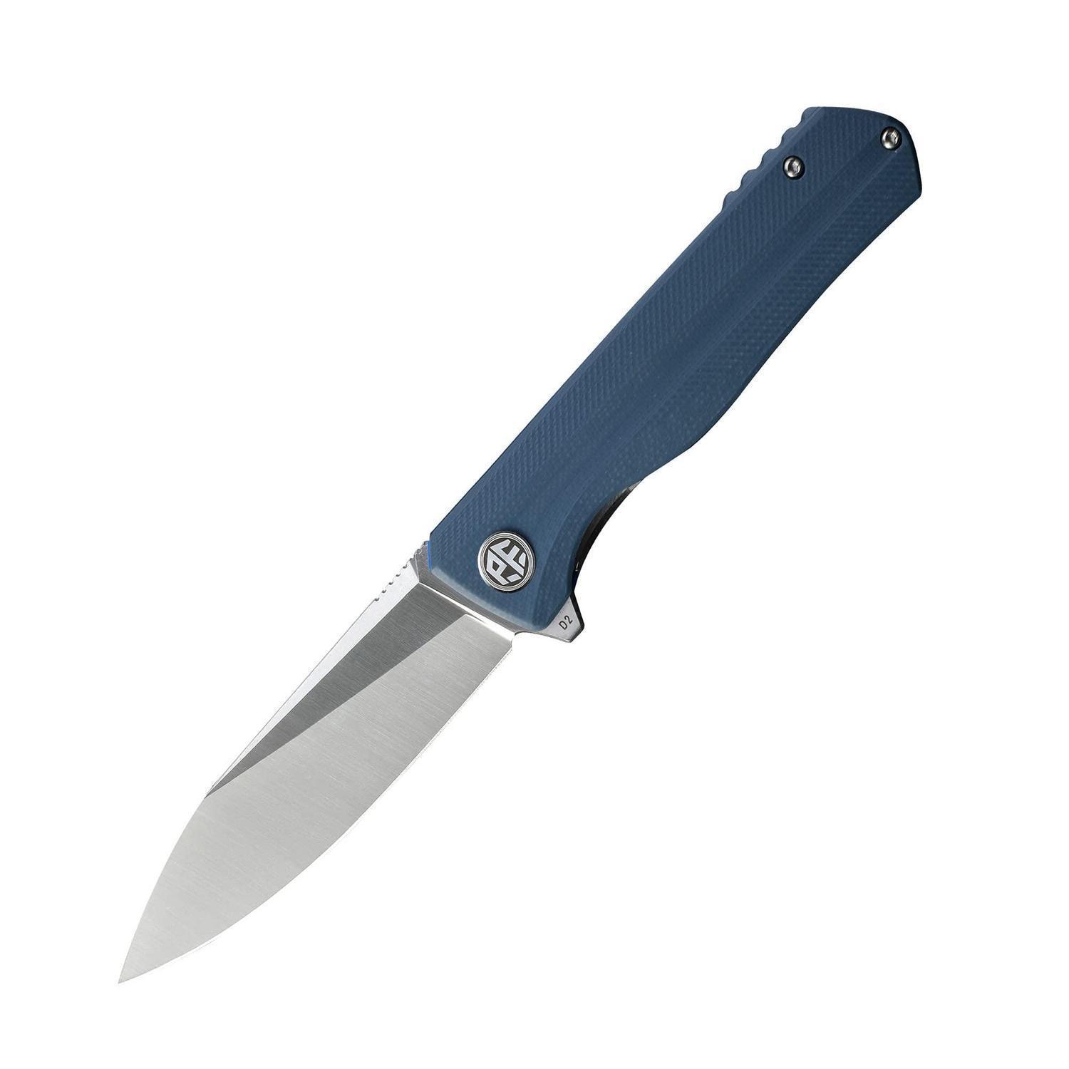 Klappmesser Mit D2 Klinge, G10 Griff, Keramik-kugellager, Edc Taschenmesser Grau