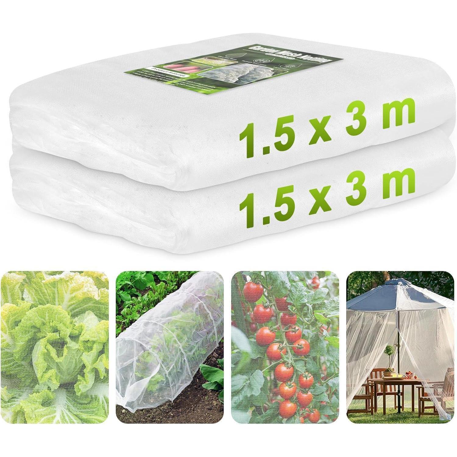 Feinmaschiges Gemüsenetz 1,5x3m Für Hochbeet, Obstbäume, Gewächshaus