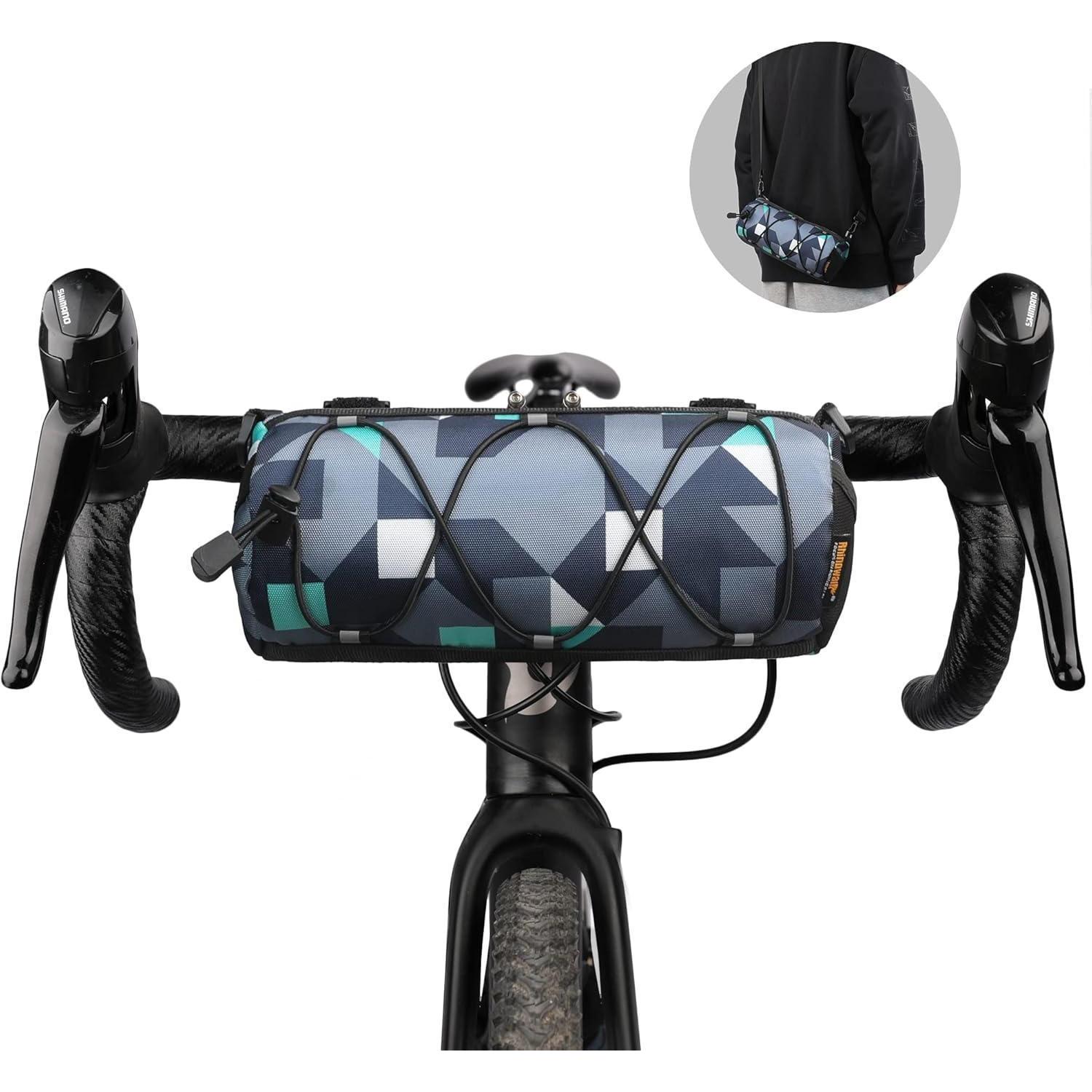 Fahrrad Lenkertasche Mit Schultergurt, 2.4l, Camouflage Blau