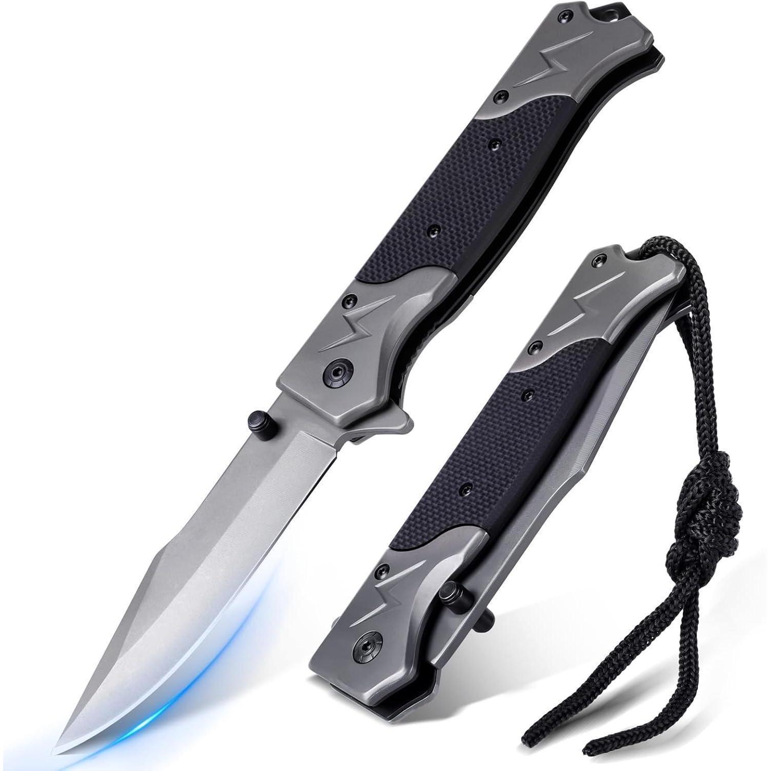 Klappmesser Mit Einhandöffnung, Liner-lock, Taschenclip Und Fensterbrecher