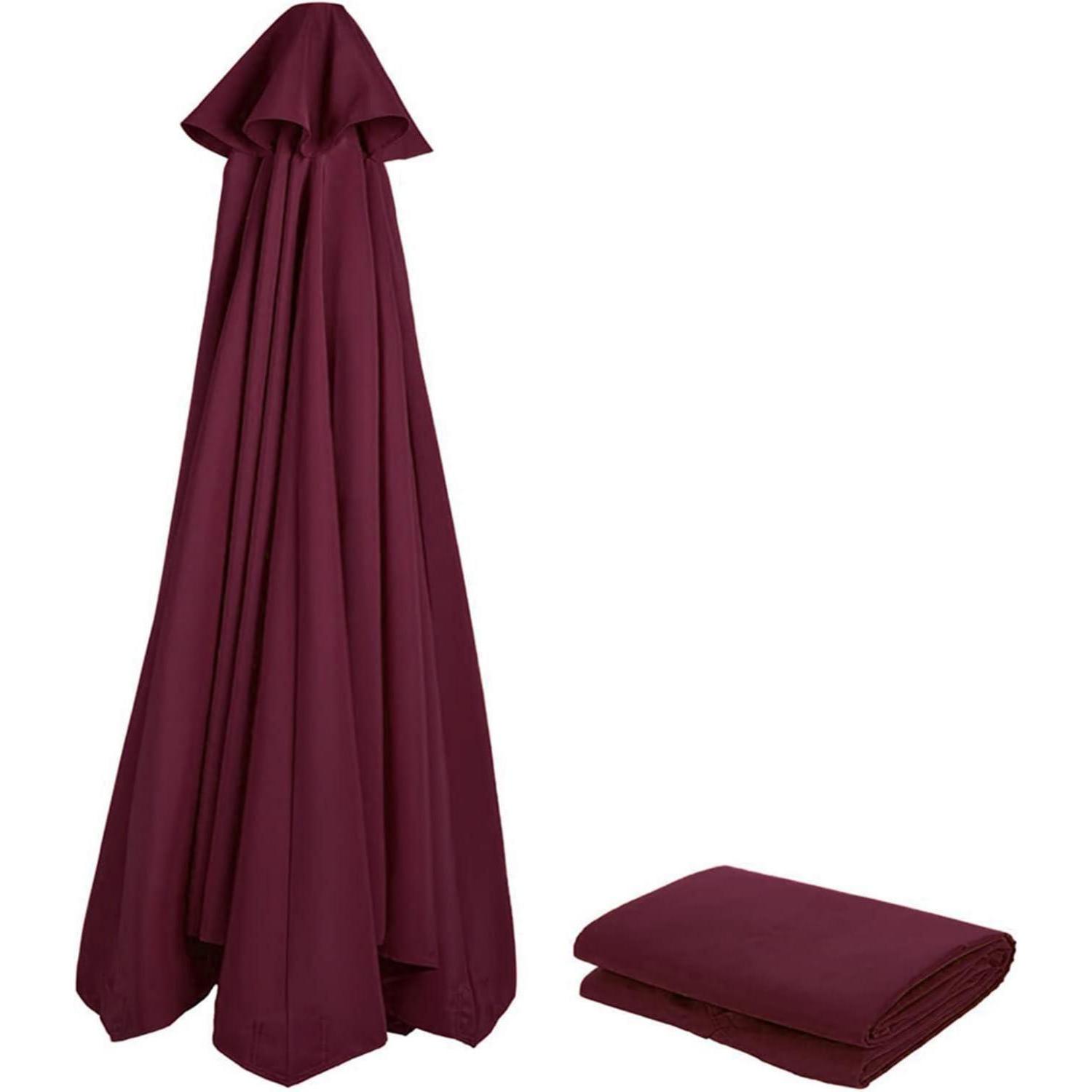 Sonnenschirm Ersatzbezug 3m/2,7m/2m/2,3m/2,5m, 8/6 Streben, Uv80, Anthrazit/blau/grau/rot/beige