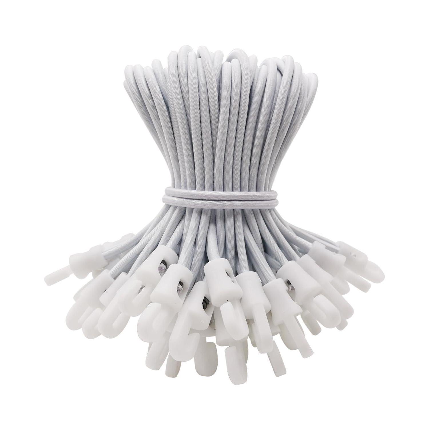 Spanngummis Mit Haken 50 Stück - 15 Cm Expander Für Planen & Camping (weiß)