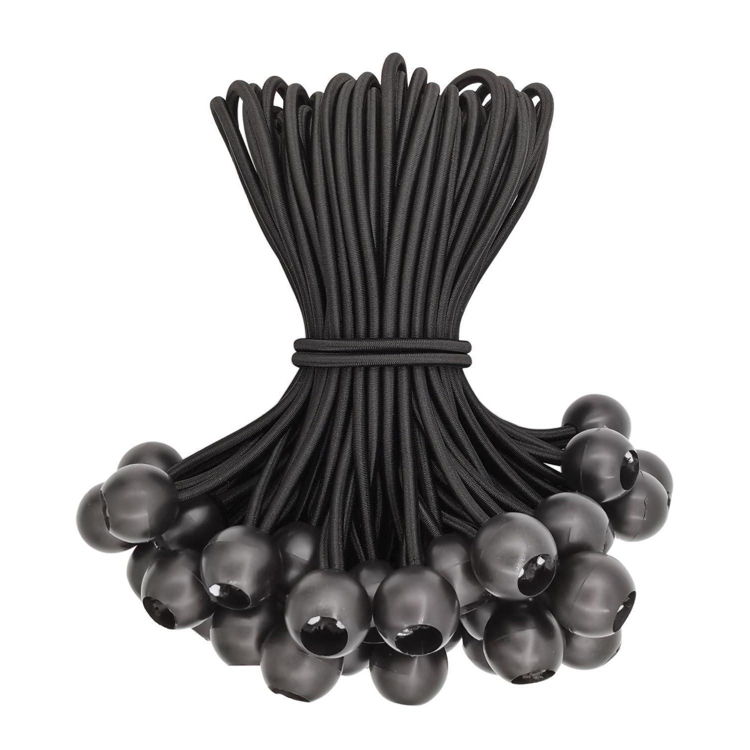 Spanngummis Mit Kugel 15cm - 50 Stück, Planenspanner Für Camping & Garten