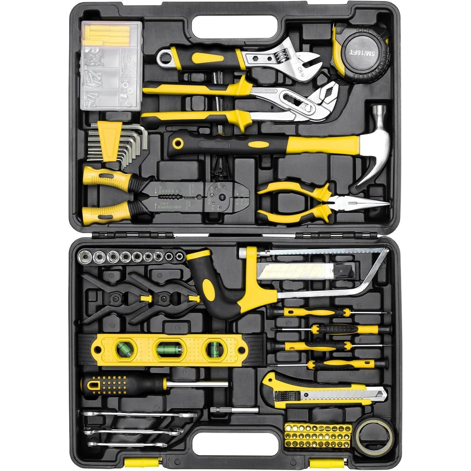 218-teiliges Werkzeugkoffer Set Mit Schraubendrehern, Zangen Und Hammer Für Haushalt & Diy