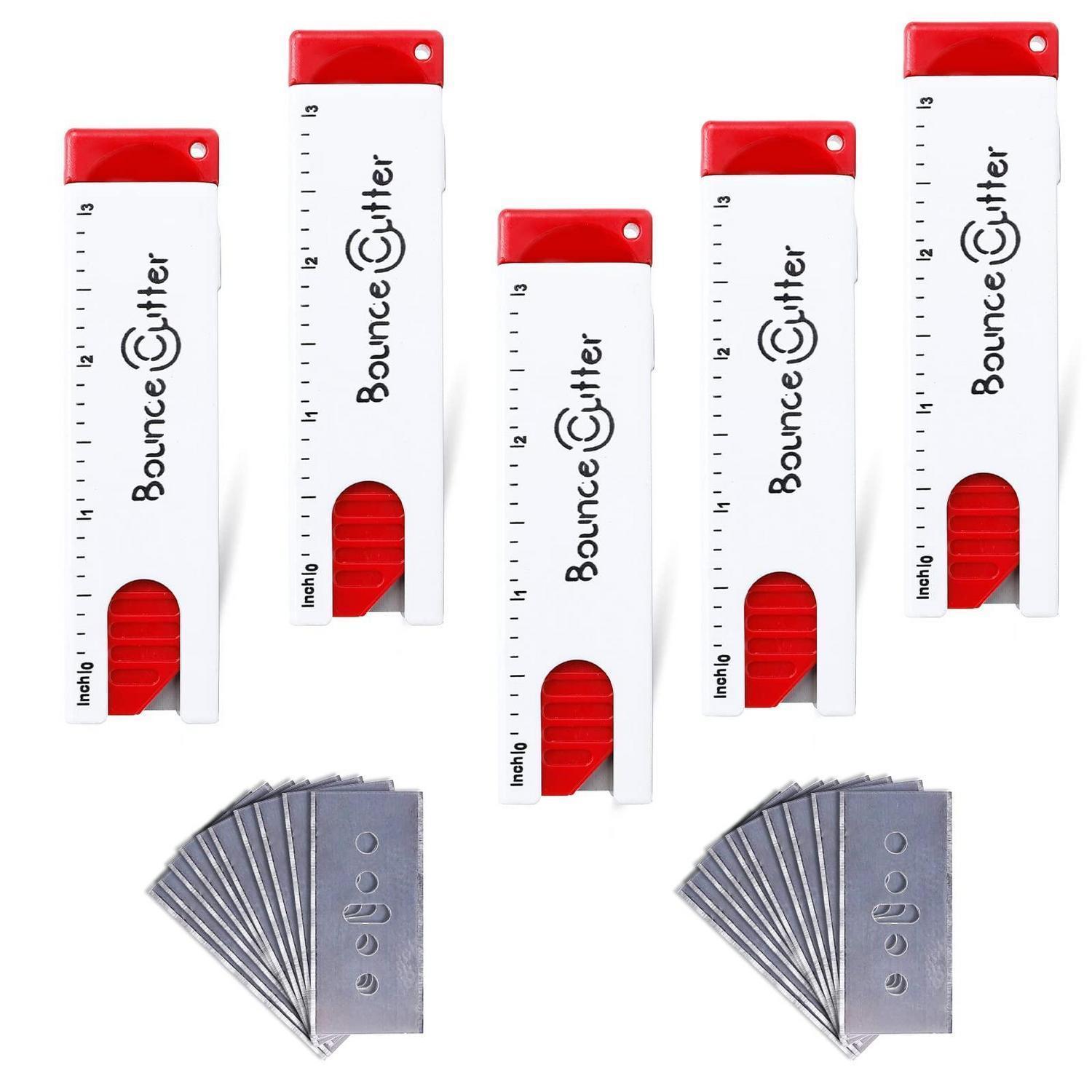 Sicherheits-cuttermesser 5er-set Mit 20 Ersatzklingen, 18mm, Auto. Rückzug