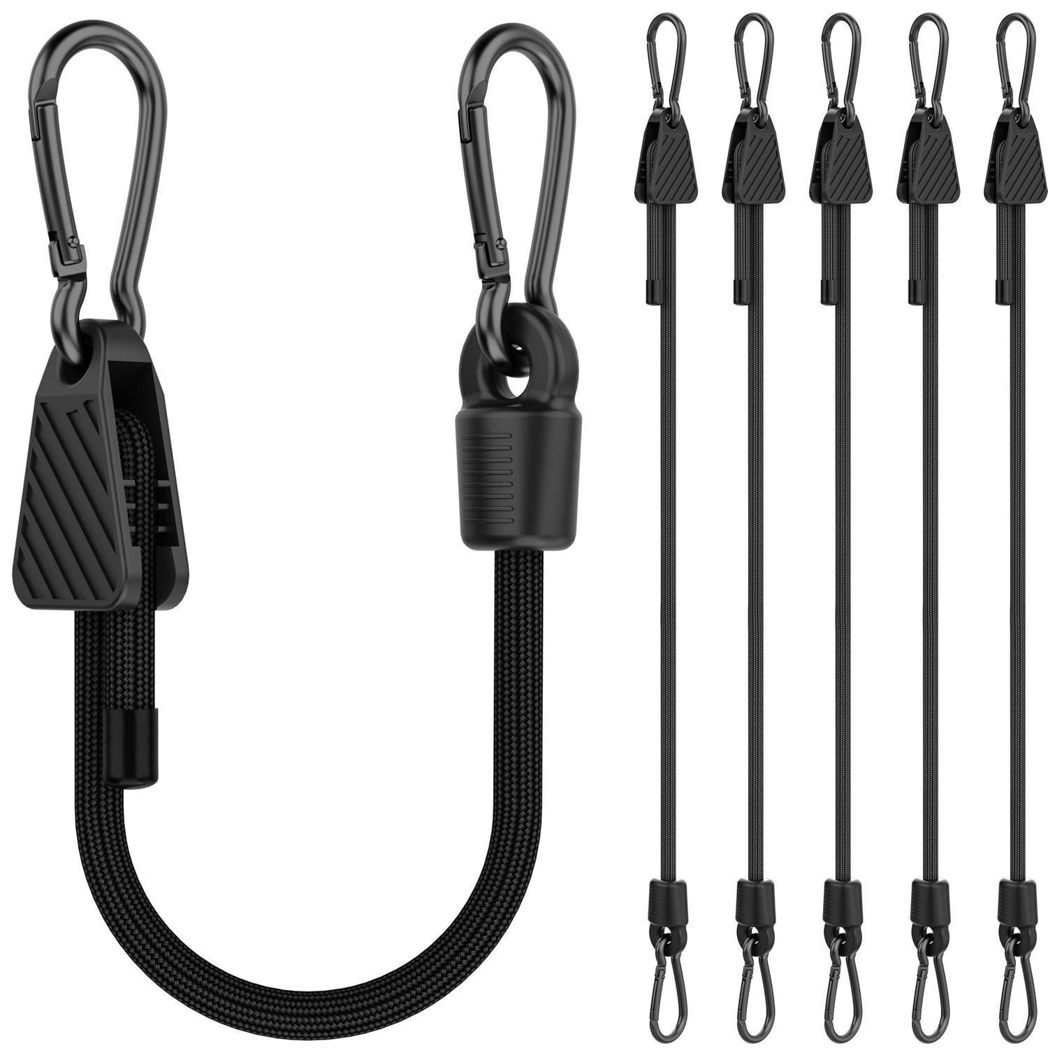 Spanngummi Mit Karabiner 6er Set, 30cm Expander Verstellbar, Wetterfest