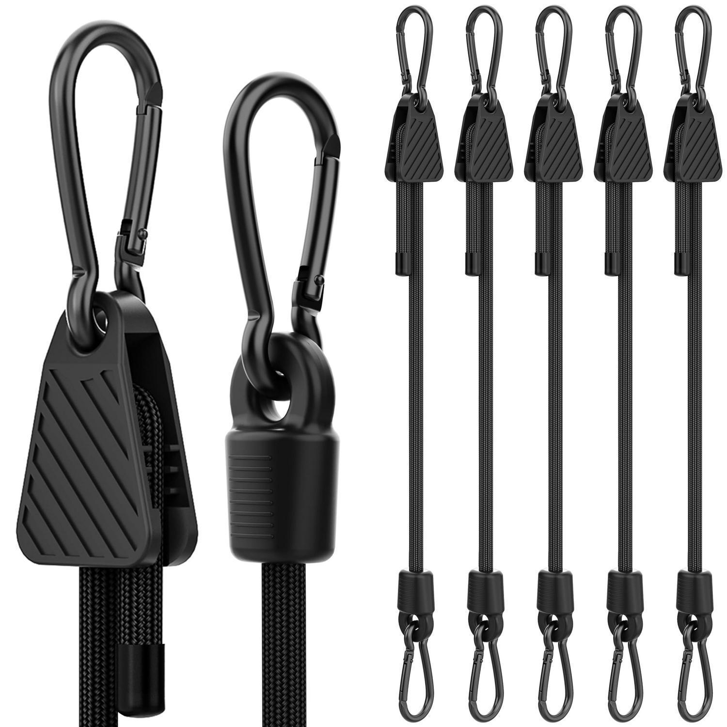 Spanngummi Mit Karabinerhaken 120cm, 6er Set, Verstellbar, Wetterfest