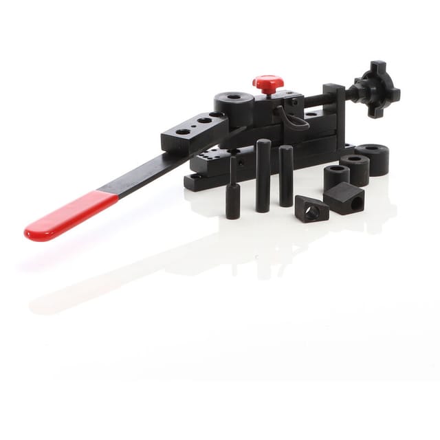XPOtool Biegegerät universal 225 x 90 x 64 mm, für max. 2 x 30 mm, Biegemaschine für runde und flache Materialien, Formenbieger mit 4 Walzen, 2