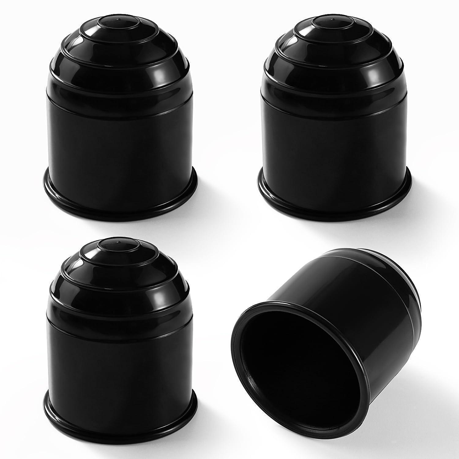 Anhängerkupplung Abdeckung 50mm Kugelkopf Schutzkappe 4 Stück Schwarz