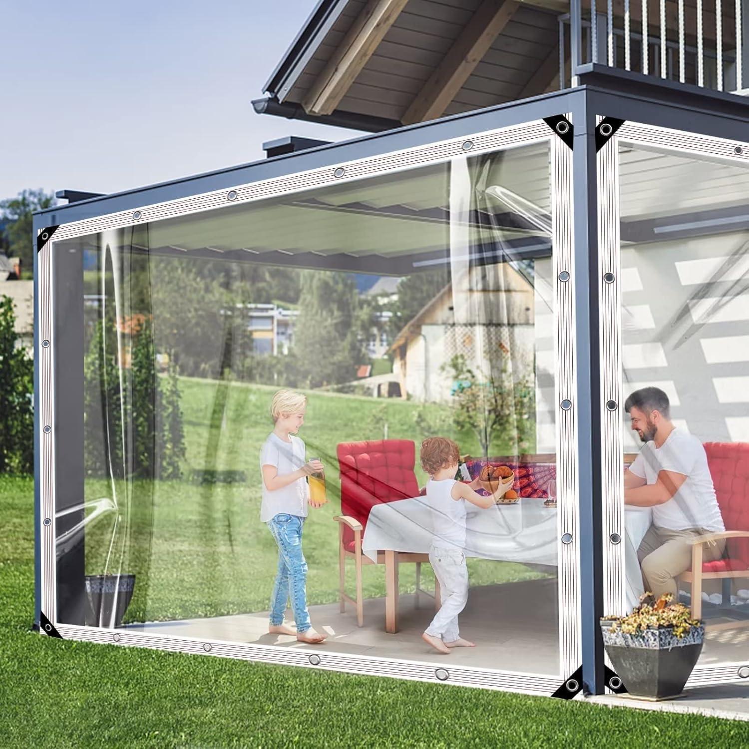 Transparente Pvc Plane 3x6m Mit Ösen, Reißfest, Wetterfest, Für Garten & Pavillon
