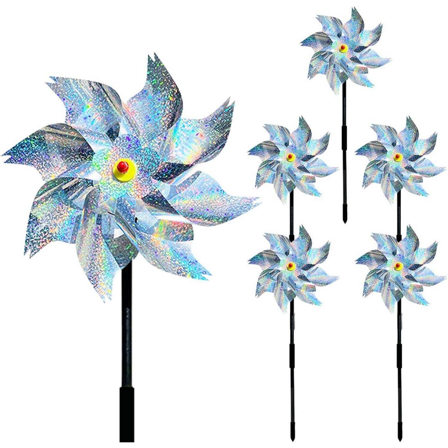 Windrad Vogelabwehr 5 Stück, Reflektierend, Taubenschreck Für Garten & Balkon