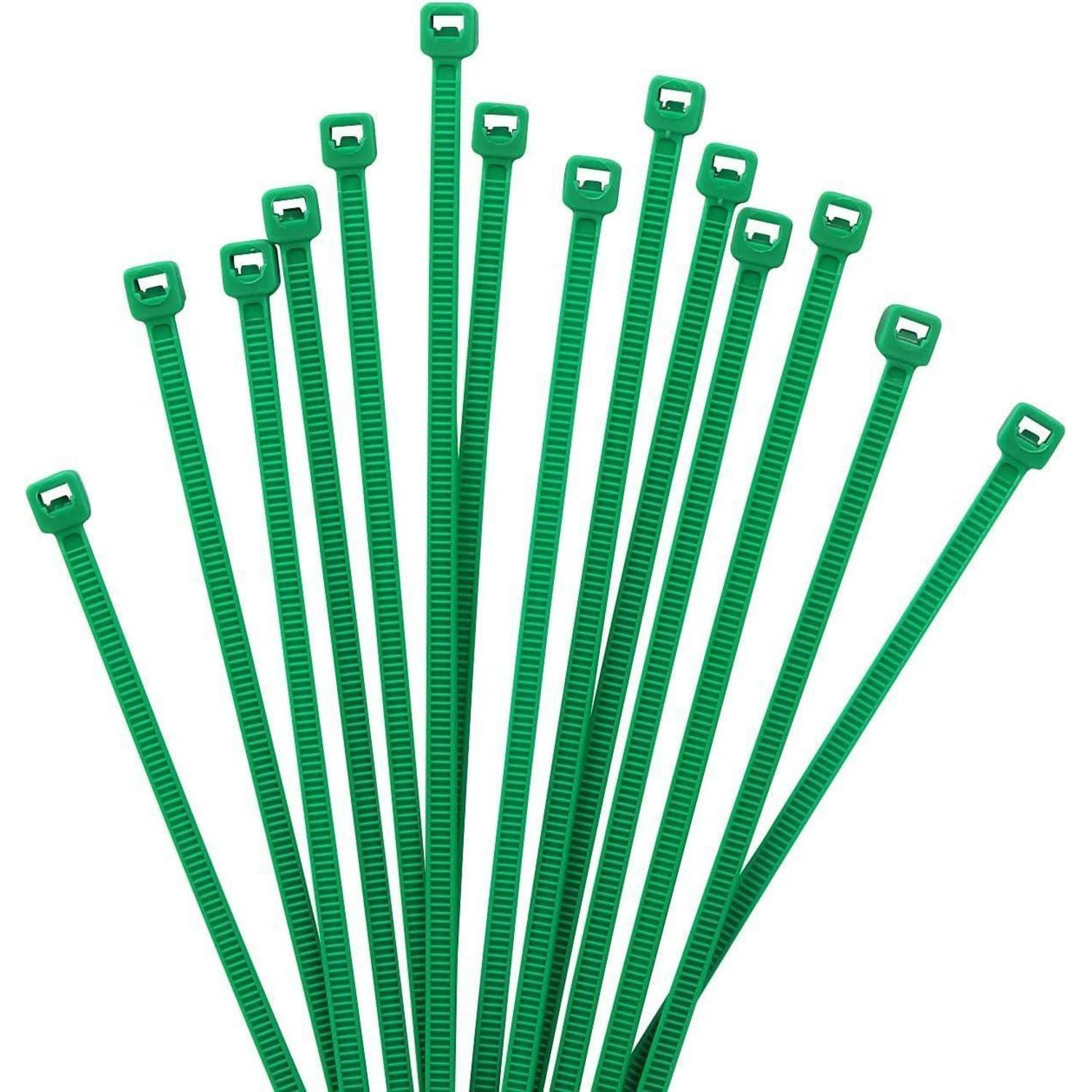 Kabelbinder 1000 Stück, Nylon, Selbstsichernd, 200mm X 2.5mm, Grün