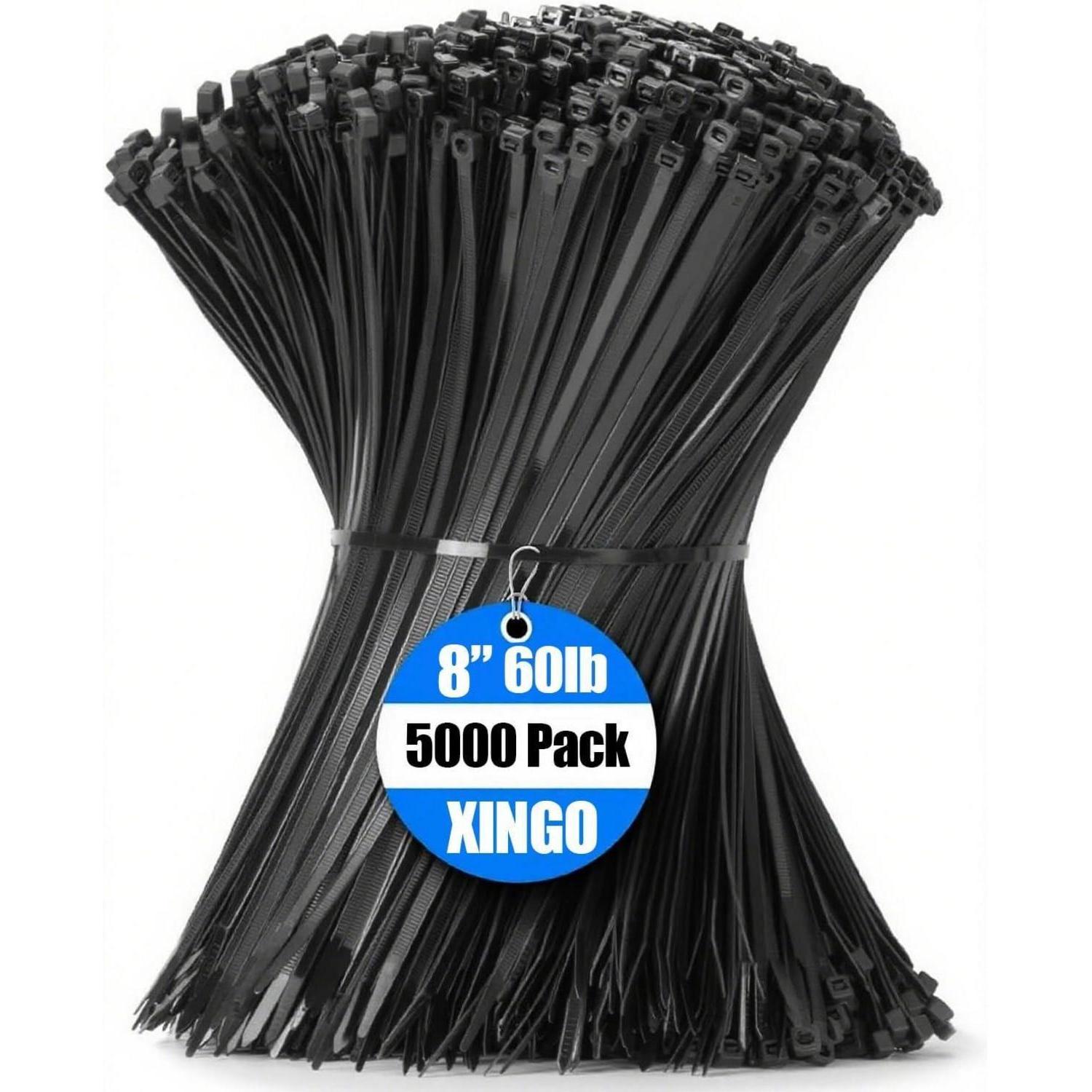Kabelbinder Nylon 8 Zoll 60 Lbs Schwarz 5000 Stück
