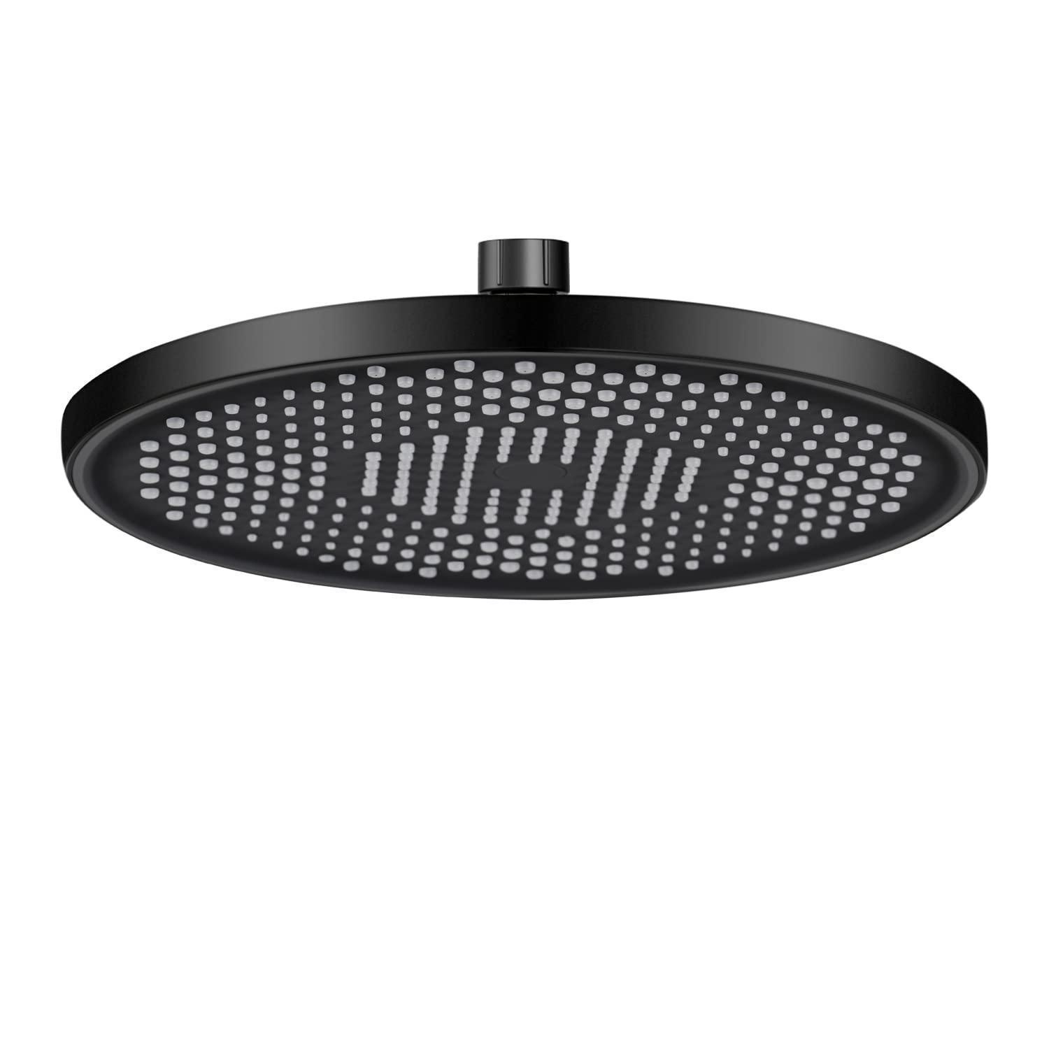 Regenduschkopf 26cm Schwarz Mit Anti-kalk-düsen Und Wassersparfunktion