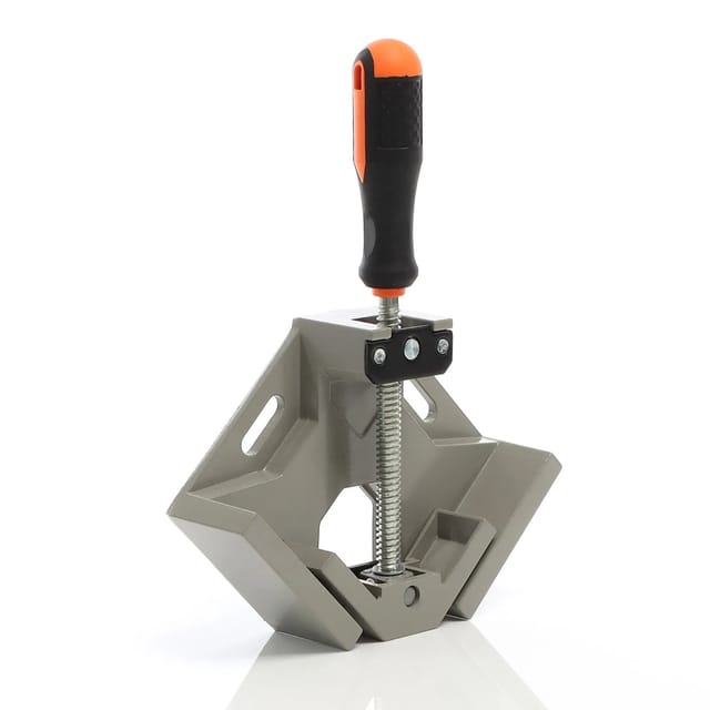 Winkelschraubstock 90° mit 70 mm Backenbreite 35 mm Spanntiefe, Winkelzwinge aus Aluminium, Schraubstock, Gehrungszwinge - Xpotool