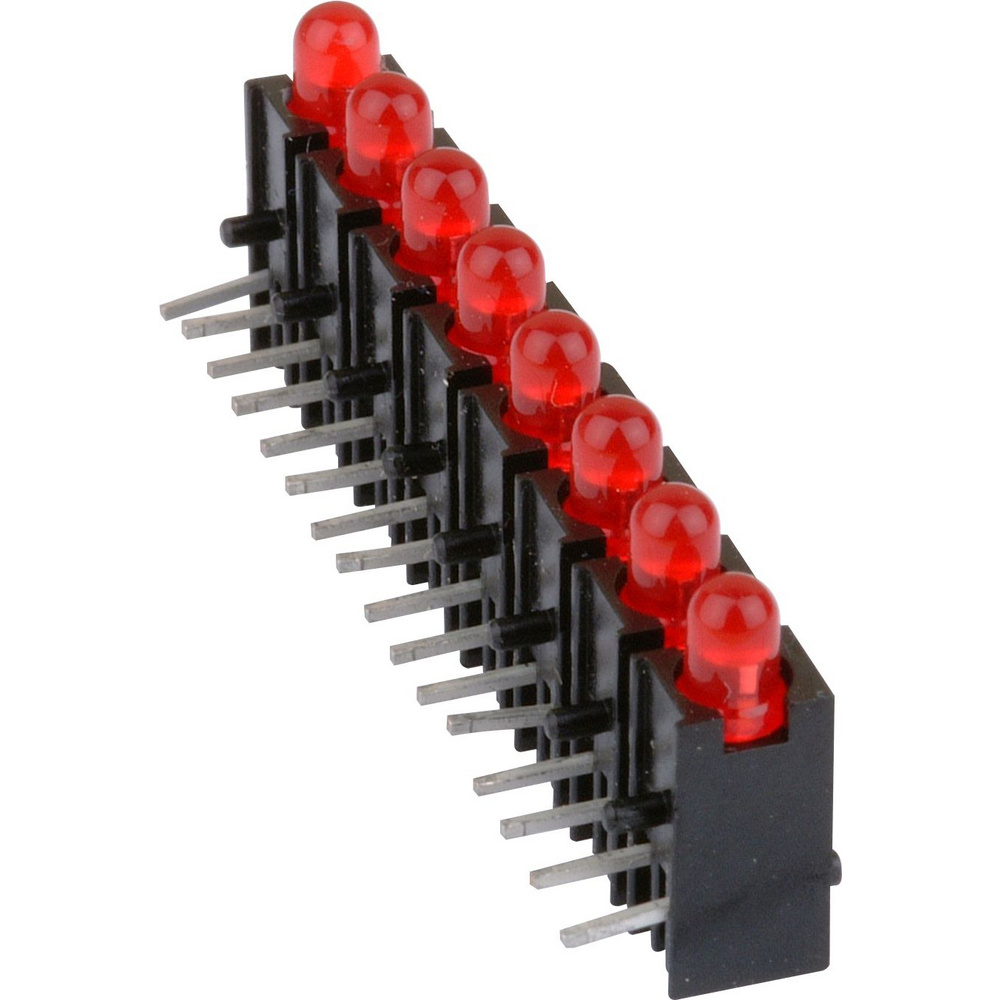 Mentor Mehrfach Led-anzeige 2632.8380 Led-baustein 39.56 Mm Grün 3 Mm 20 Ma 2.2 V S=8-fach, Rm=5,08