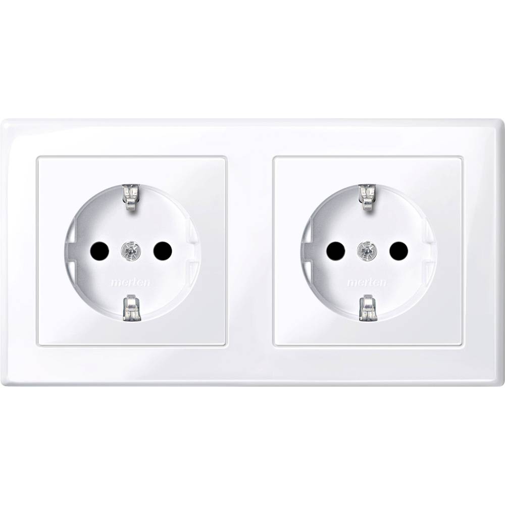 [gebraucht] B-ware Merten Steckdose Schutzkontakt-steckdose Meg2328-1425 System M Weiß 250v 16a