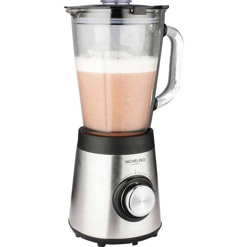 [gebraucht] B-ware Michelino Standmixer Mixer 1,5l 500w Edelstahl Glasbehälter Ice-crushfunktion