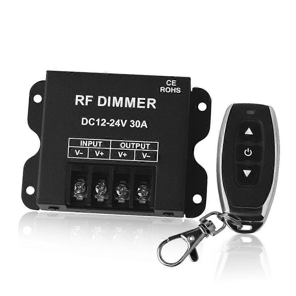 30a Led-dimmer, 12-24v Dc Netzteil, Mit 3-tasten Rf-funkfernbedienung Für Monochrome Led-lichterketten.