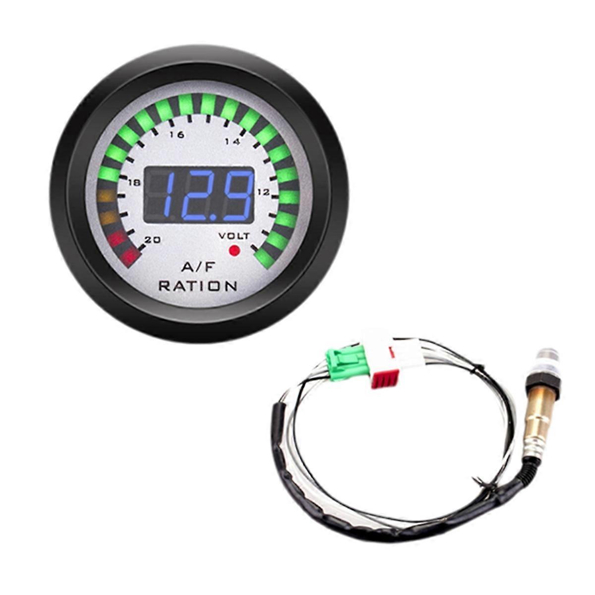 Digitales 52-mm-luft/kraftstoff-verhältnis-messgerät (afr) Für Pkw, 2-in-1-voltmeter, 12-v-schmalband-lambdasonde