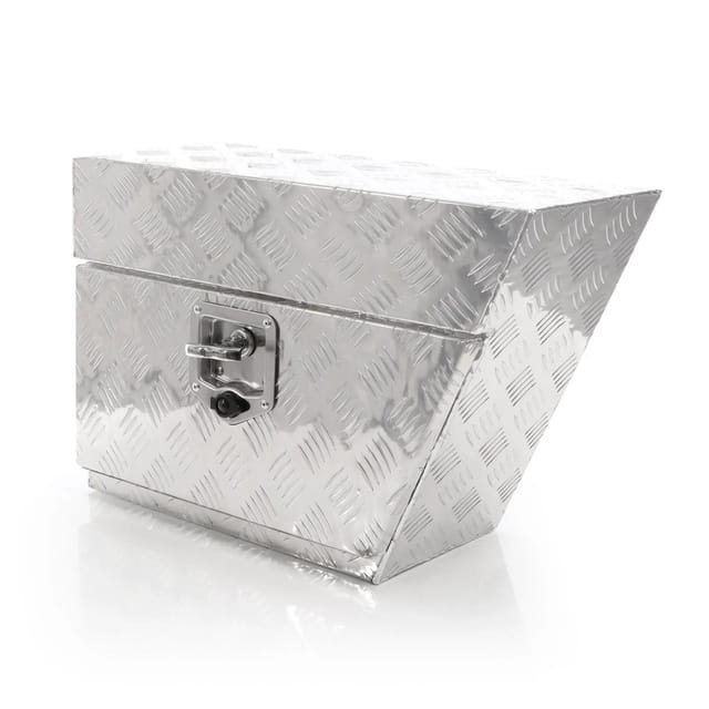 Alu Unterbaubox rechts 60x25x40cm / 6 kg bis 50 l / 20 kg vollgeschweißt robust für Pkw, Anhänger, Lkw Nutzfahrzeuge, robuste Staubox und