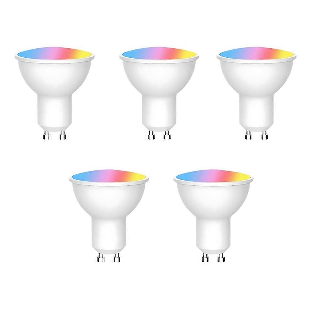 5er-pack Tuya Wifi Gu10 Smart-led-lampen, 6 W, 220 V, Dimmbar, Kompatibel Mit Der Smart Life App Und Google Assistant. Funktioniert Mit Alexa Und Google Assistant.
