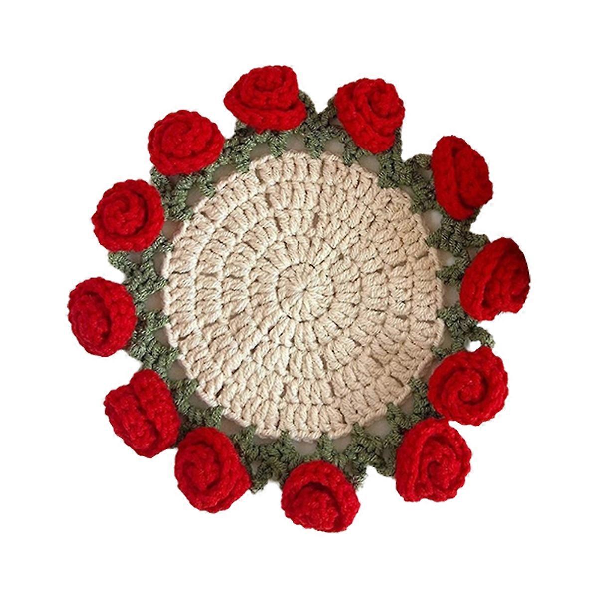 Blumenuntersetzer Für Kaffeetassen, Untersetzer Für Teetassen, Dekorative Untersetzer Für Tassen, Gehäkelte Mini-blumensträuße B