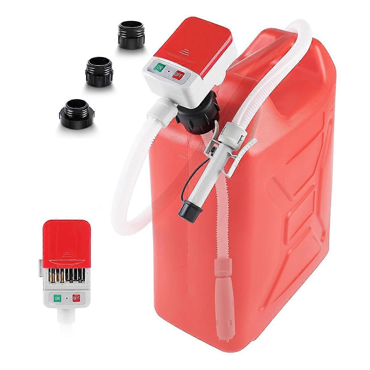 Tragbare, Batteriebetriebene Wasserpumpe Mit Automatischem Abschaltsensor Und Adapter Für 3 Tanks, Fördermenge 2,4 Gpm, 51-zoll-schlauch.