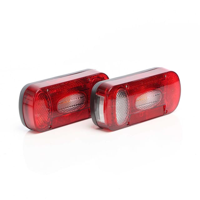 Rückleuchten 2er RFS-Tüllenanschluss T.1, Anhänger Beleuchtung 220 x 100 x 57 mm, led Anhänger Rückleuchten E4 geprüft - Xpotool