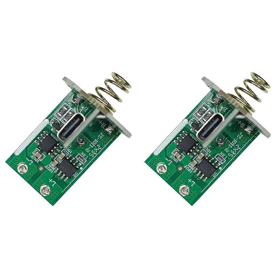 Set Mit 2 Led-platinen Für 3-4,2-v-taschenlampen, Usb-c-ladefunktion, Elektronikplatine, Diy-led-lampenzubehör
