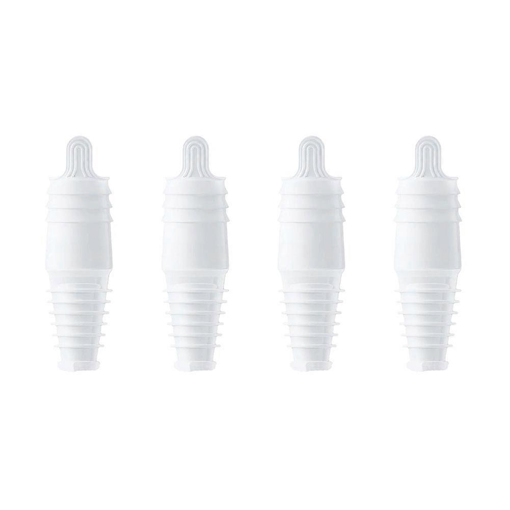 Set Mit 4 Wiederverwendbaren, Transparenten Silikon-weinflaschenverschlüssen.
