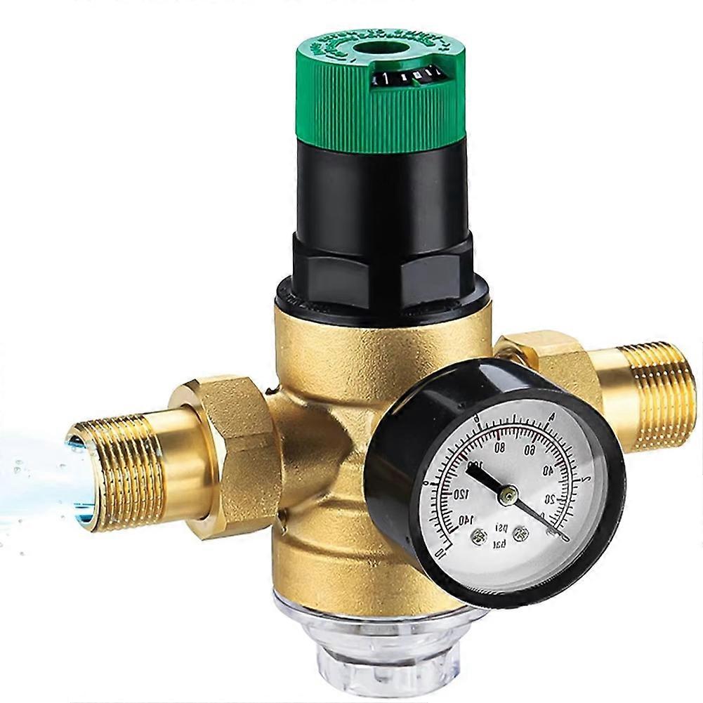 1/2-zoll-wasserdruckregler Mit Manometer Und Siebfilter.