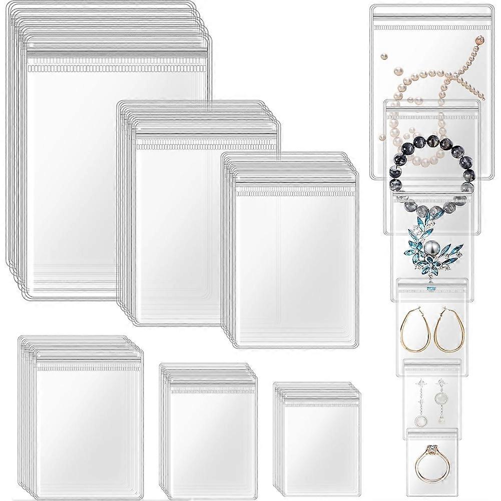Packung Mit 300 Schmuckbeuteln, Selbstverschließende, Transparente Beutel Mit Reißverschluss, Anlaufschutz Zur Aufbewahrung Von Armbändern Und Anderem Schmuck.