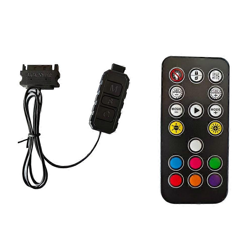 Mini-rgb-argb-zu-sata-controller-adapter Für Pc-lüfter, Rgb-lichtleiste